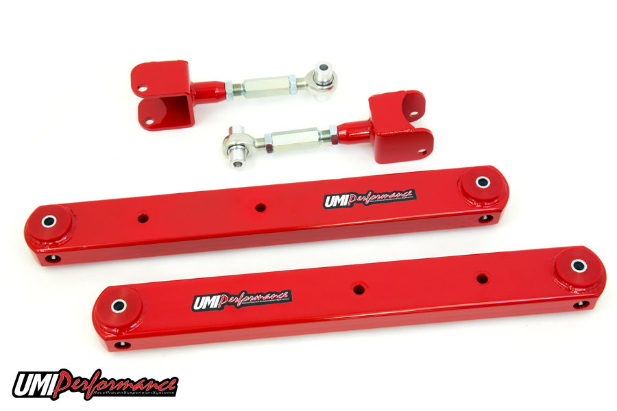 302117 - 1978-1988 GM G-Body Rear Control Arm Kit, Boxed Lowers, Adj Uppers