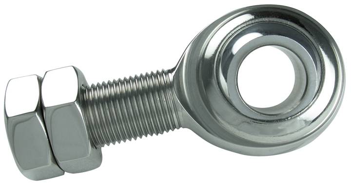Steering Shaft Support Polished Stainless Rod End 3/4" ID