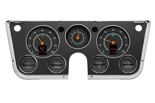 1967 Styled Chevy Pickup shown with optional gauge carrier/bezel