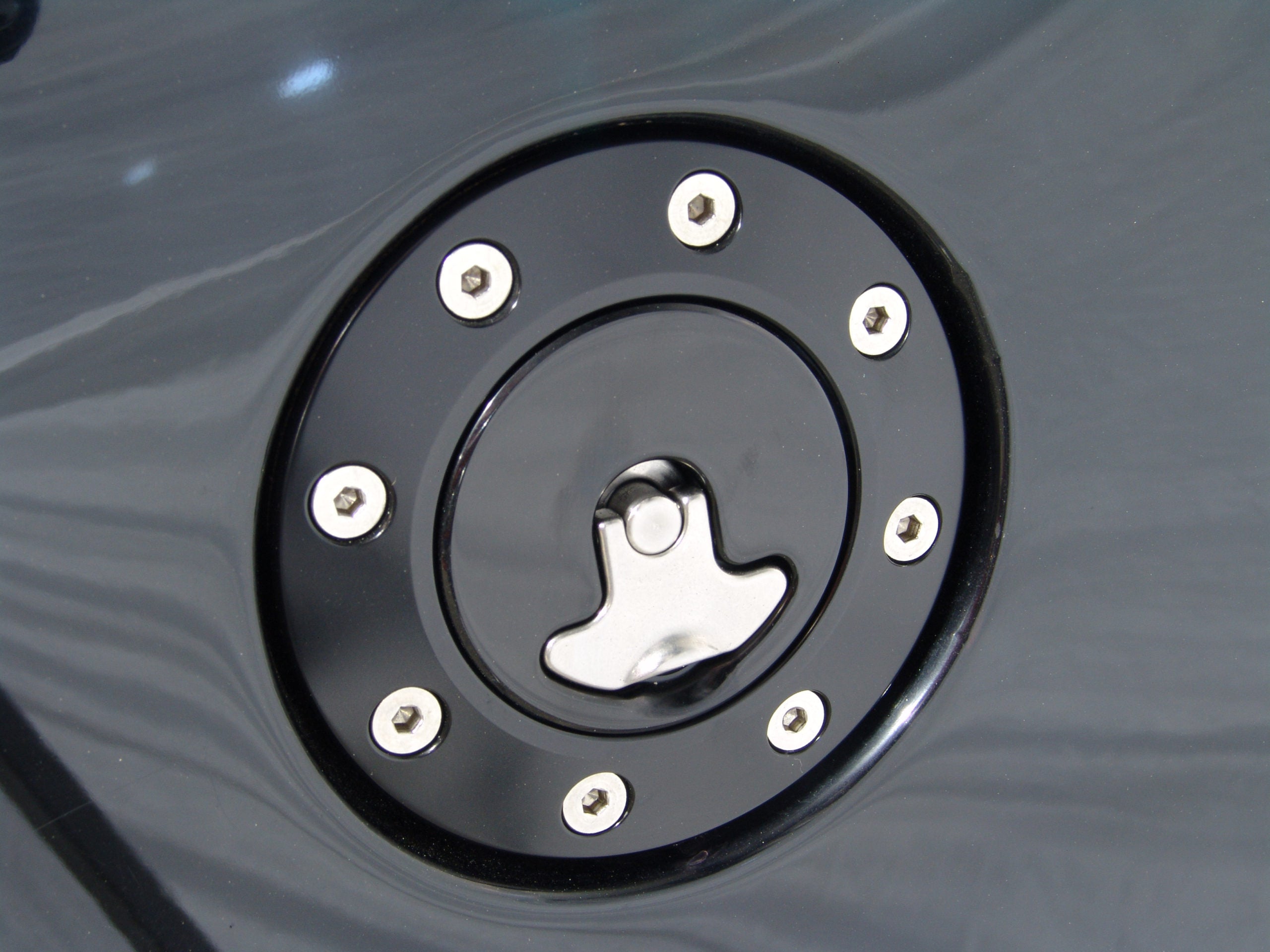 Billet Aluminum Gas Cap For 1962-1967 Nova  Locking  Anodized Black.